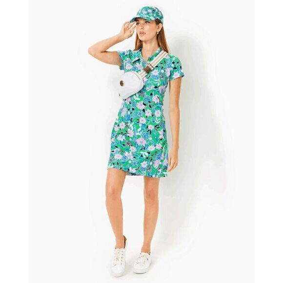 ☀?? NWT LILLY PULITZER Women’s Run Around Hat Floral Print Spearmint Golf main image 7